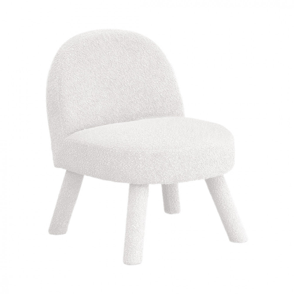 Abica - Armchair - Bouclé Fabric - White