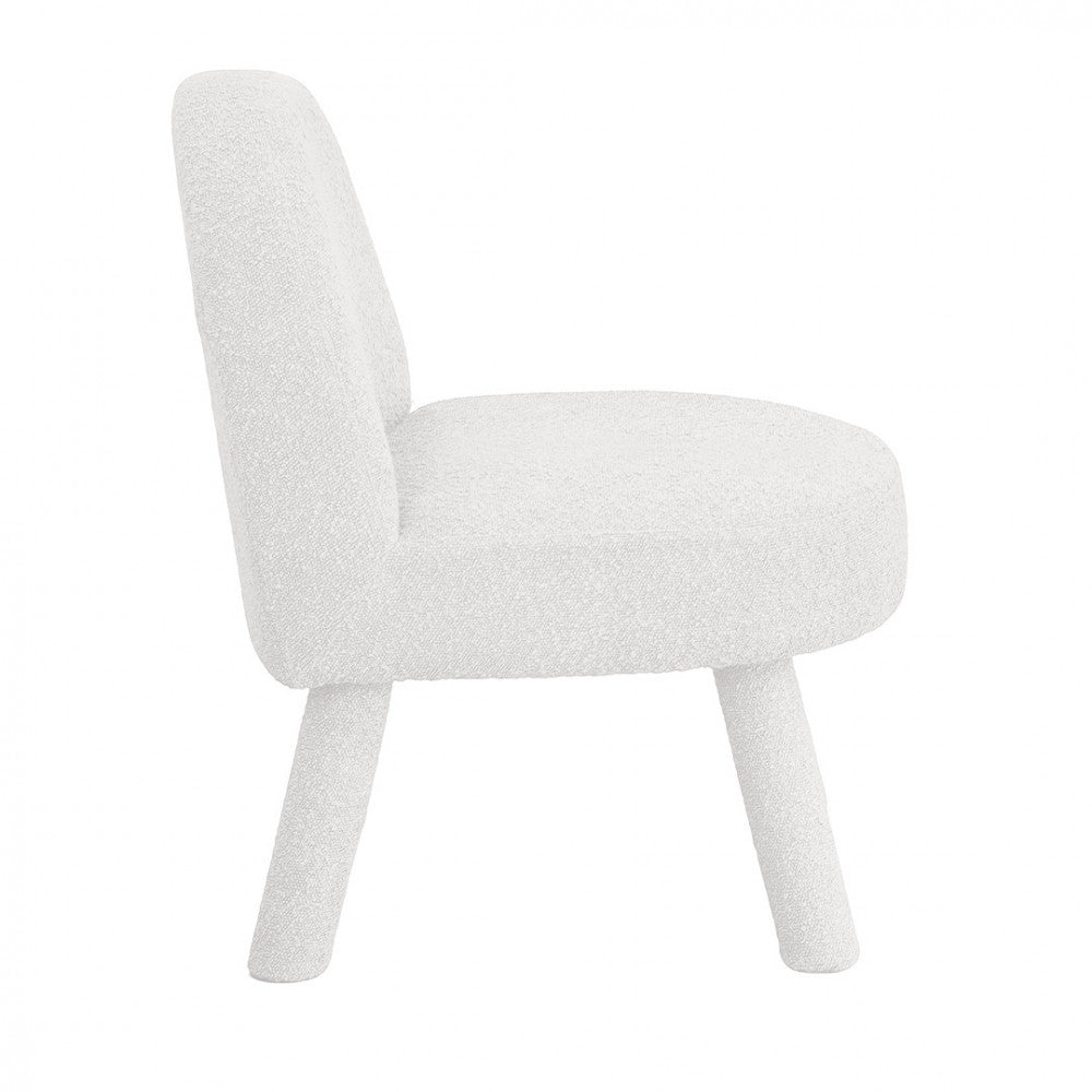 Abica - Armchair - Bouclé Fabric - White
