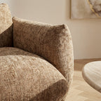 Bocca - Armchair - Fabric with Button-Tufted Backrest - Bronze