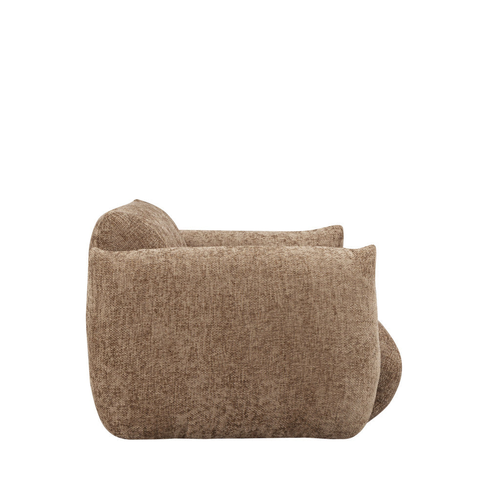 Bocca - Armchair - Fabric with Button-Tufted Backrest - Bronze