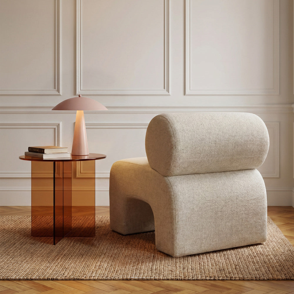 Mour - Sillón - Tela suave - Beige jaspeado
