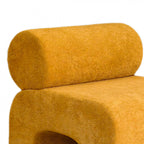 Mour - Fauteuil - Tissu Doux - Jaune Moutarde