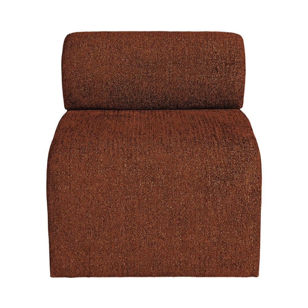 Mour - Armchair - Soft Fabric - Mottled Rust