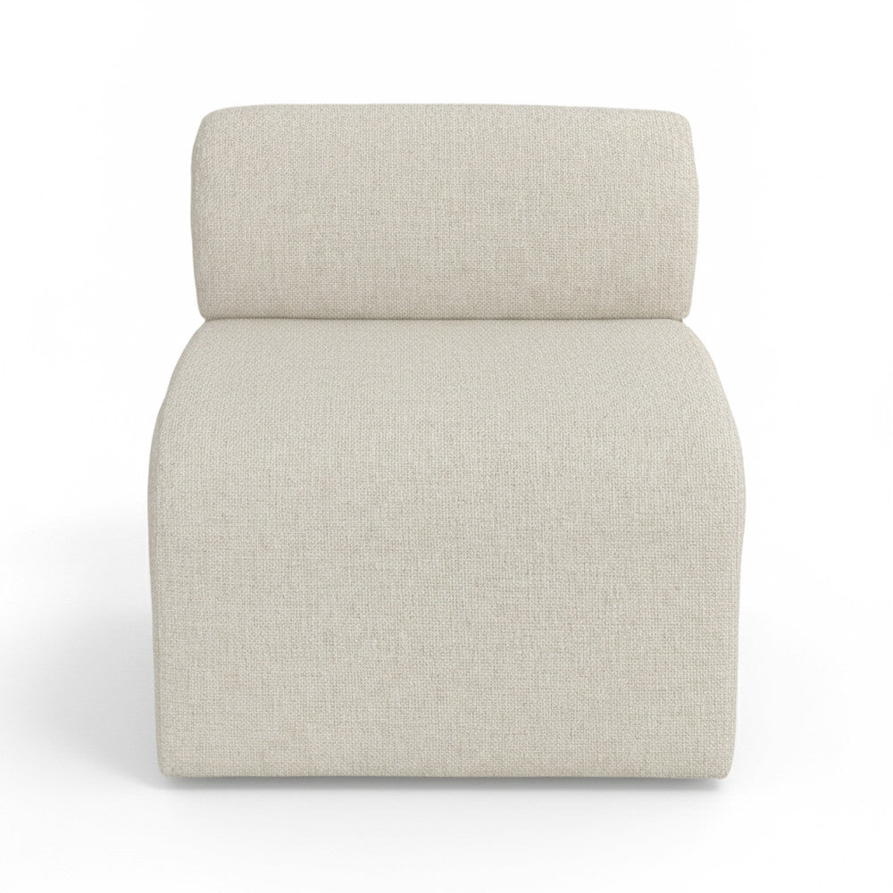 Mour - Sillón - Tela suave - Beige jaspeado