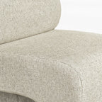 Mour - Sillón - Tela suave - Beige jaspeado