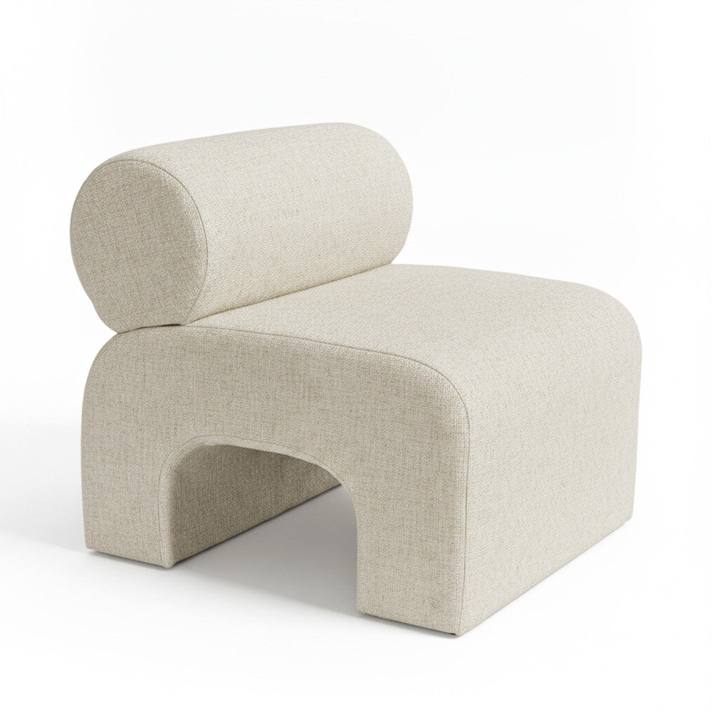 Mour - Sillón - Tela suave - Beige jaspeado