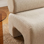 Mour - Sillón - Tela suave - Beige jaspeado