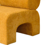 Mour - Fauteuil - Tissu Doux - Jaune Moutarde