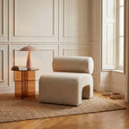 Mour - Sillón - Tela suave - Beige jaspeado