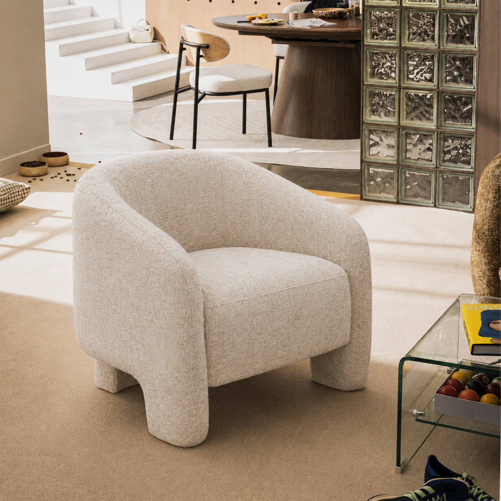 Topaz - Armchair - Fabric - Ecru
