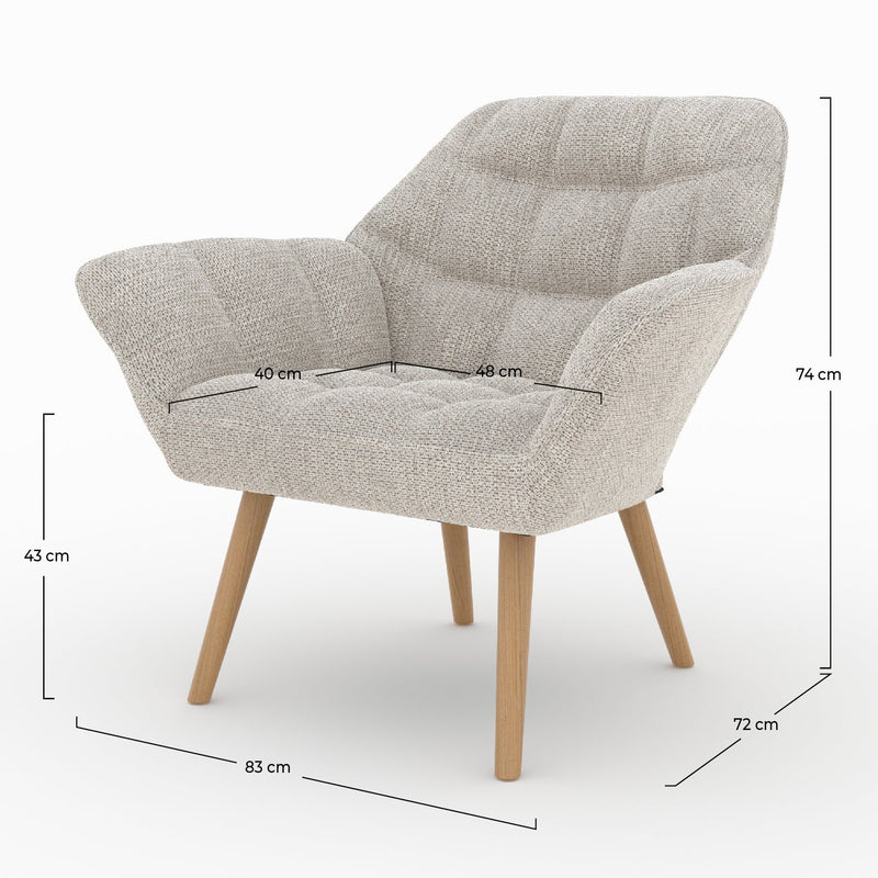 Simba Armchair - Light Grey