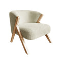 Malou - Sillón - Tela, patas de madera clara - Beige