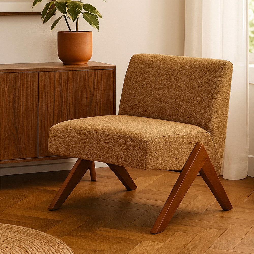 Vinto - Sillón - Tela - Marrón jaspeado