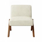 Vinto - Armchair - Fabric, Wooden Legs - Mottled Beige
