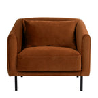 Winsen - Sillón - Terciopelo con patas rectas de metal - Óxido