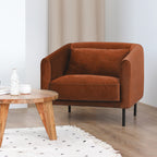 Winsen - Sillón - Terciopelo con patas rectas de metal - Óxido