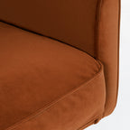 Winsen - Sillón - Terciopelo con patas rectas de metal - Óxido