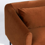 Winsen - Sillón - Terciopelo con patas rectas de metal - Óxido