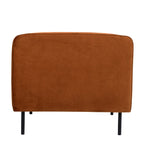 Winsen - Sillón - Terciopelo con patas rectas de metal - Óxido