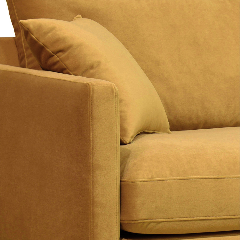 Villabon - XL Armchair - Velvet Black Hairpin Legs - Mustard Yellow