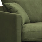 Villabon - XL Armchair - Velvet - Black Hairpin Legs - Olive Green