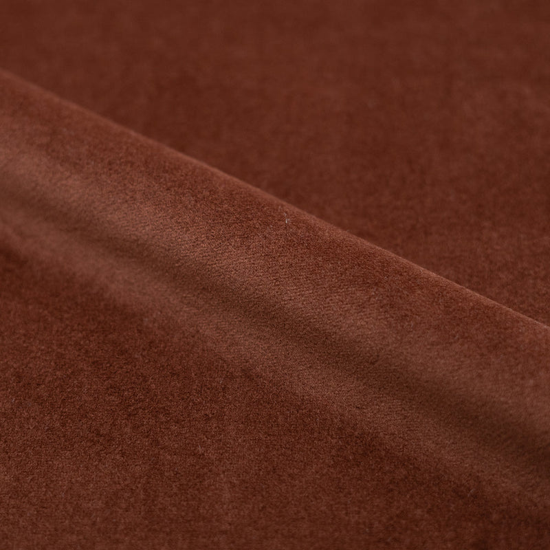 Fauteuil pivotant Ysé en velours rouge brique