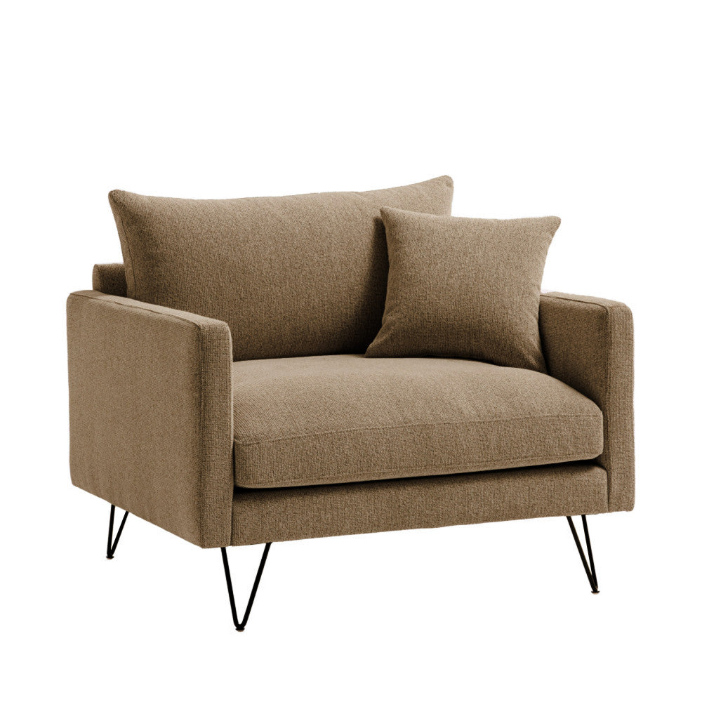 Villabon - XL Armchair - Fabric - Flecked Caramel