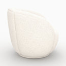 Fauteuil Ysé en tissu bouclé blanc