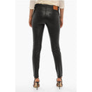 Pantalon Faux Leather Marten With Contrasting Logo Patch