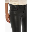 Pantalon Faux Leather Marten With Contrasting Logo Patch