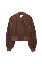 Veste Faux Suede Bomber - Marron