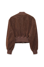 Veste Faux Suede Bomber - Marron