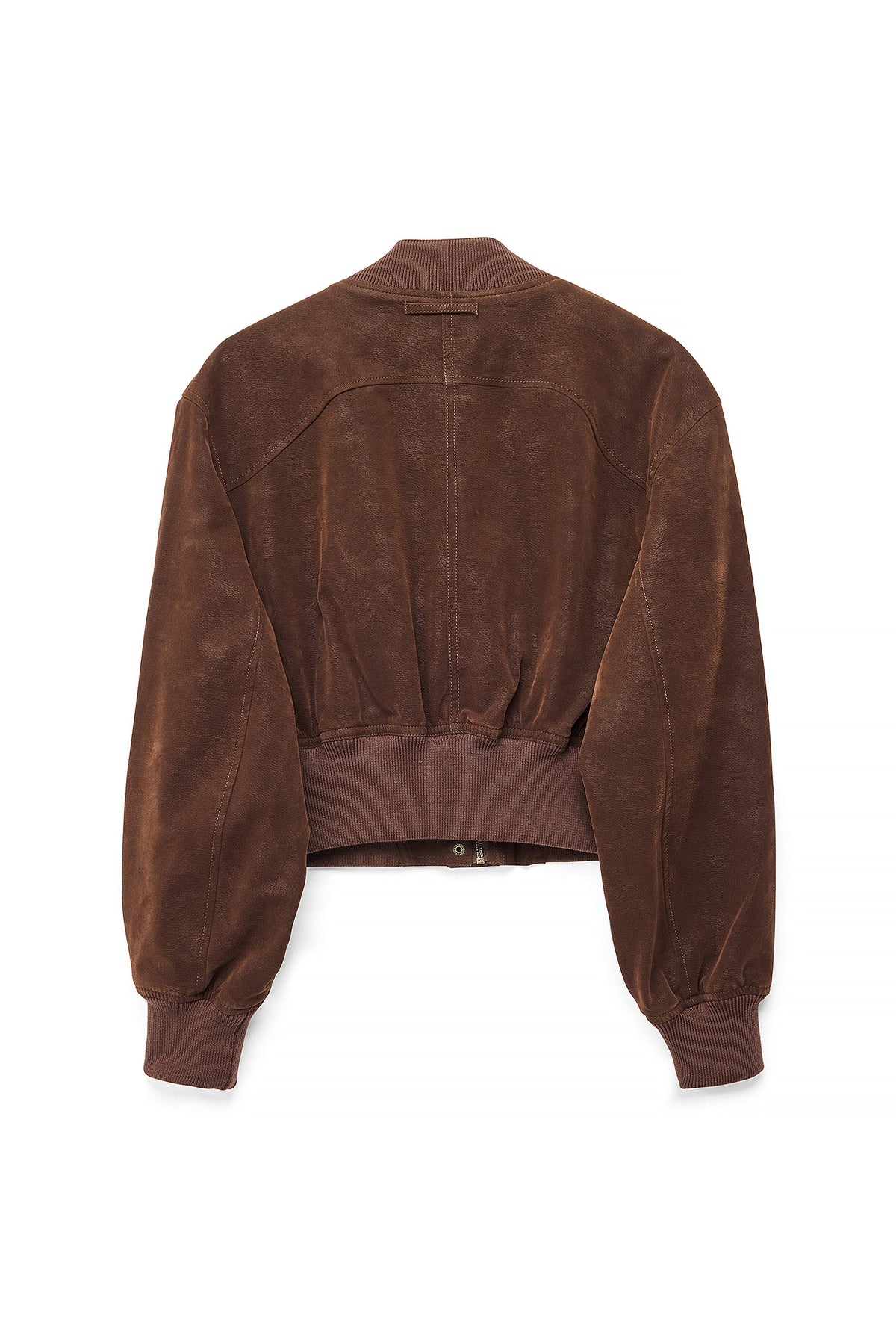 Veste Faux Suede Bomber - Marron