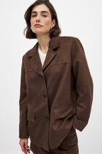 Veste Faux Suede - Marron