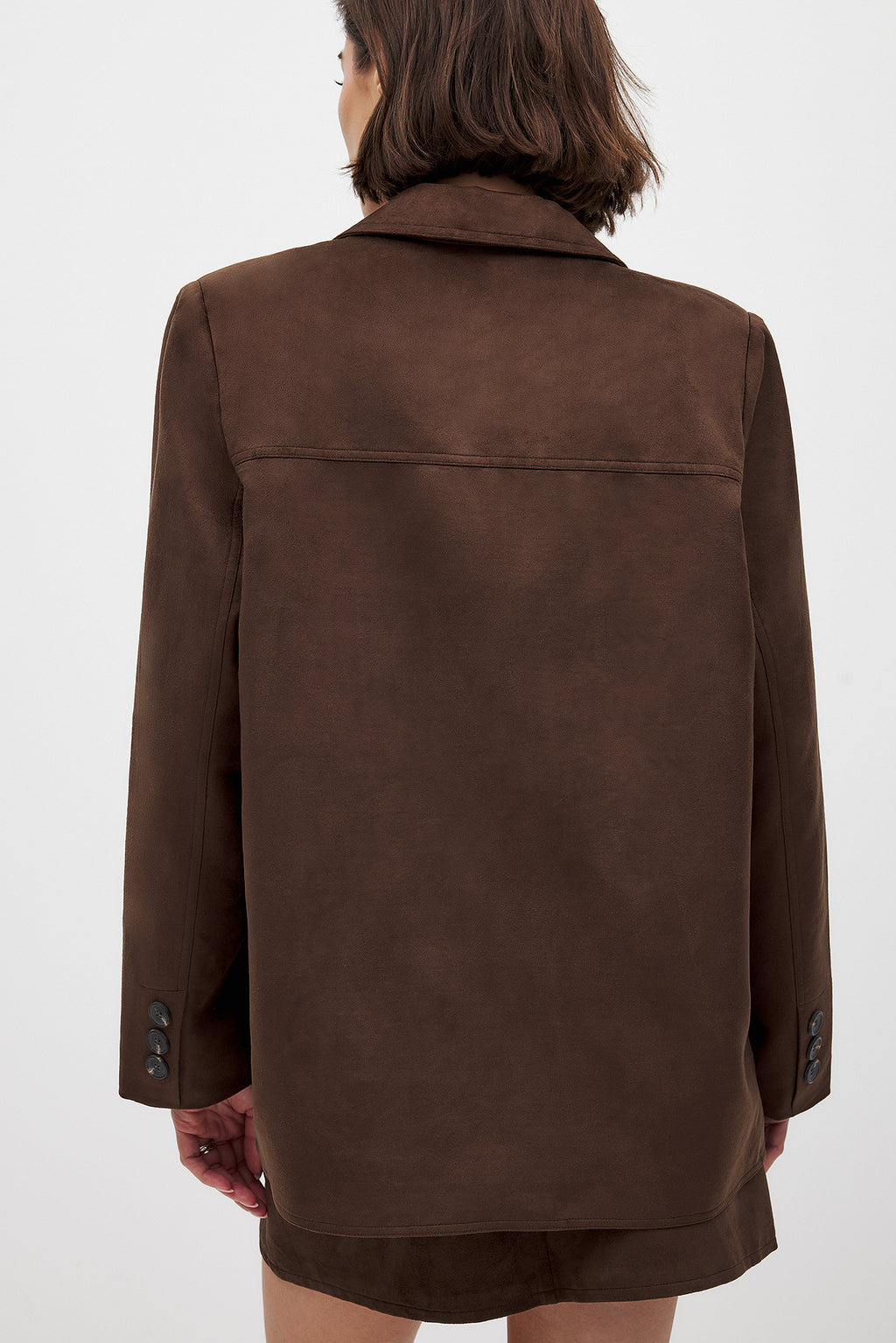 Veste Faux Suede - Marron