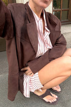 Veste Faux Suede - Marron