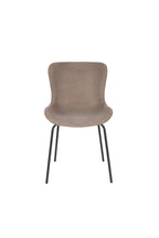 Junzo Rib - Chaise De Salle À Manger - Tissu - Gris