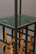 Mil - Wine Cabinet - Solid Marble - Black & Green/Multicolor Marble