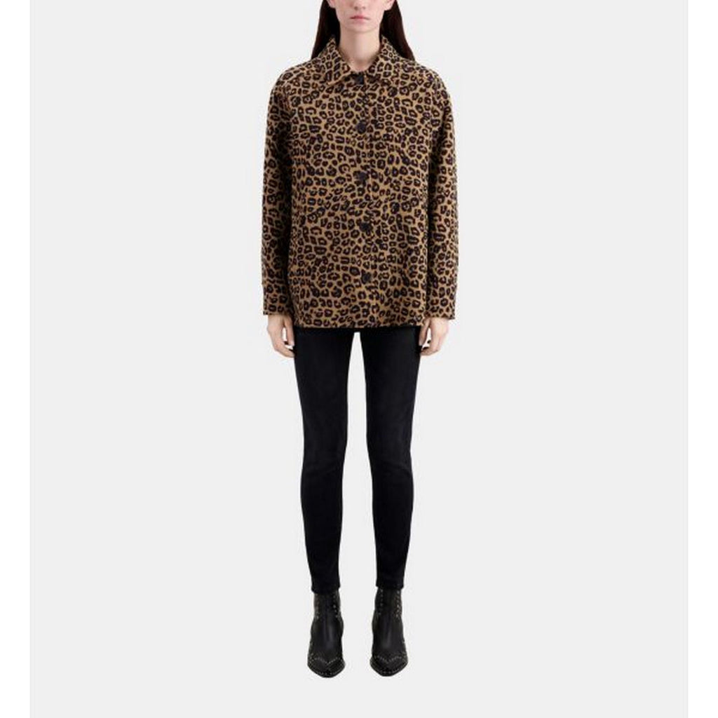 The Kooples - Camisa Exterior de Lana - Marrón y Negro - Mujer