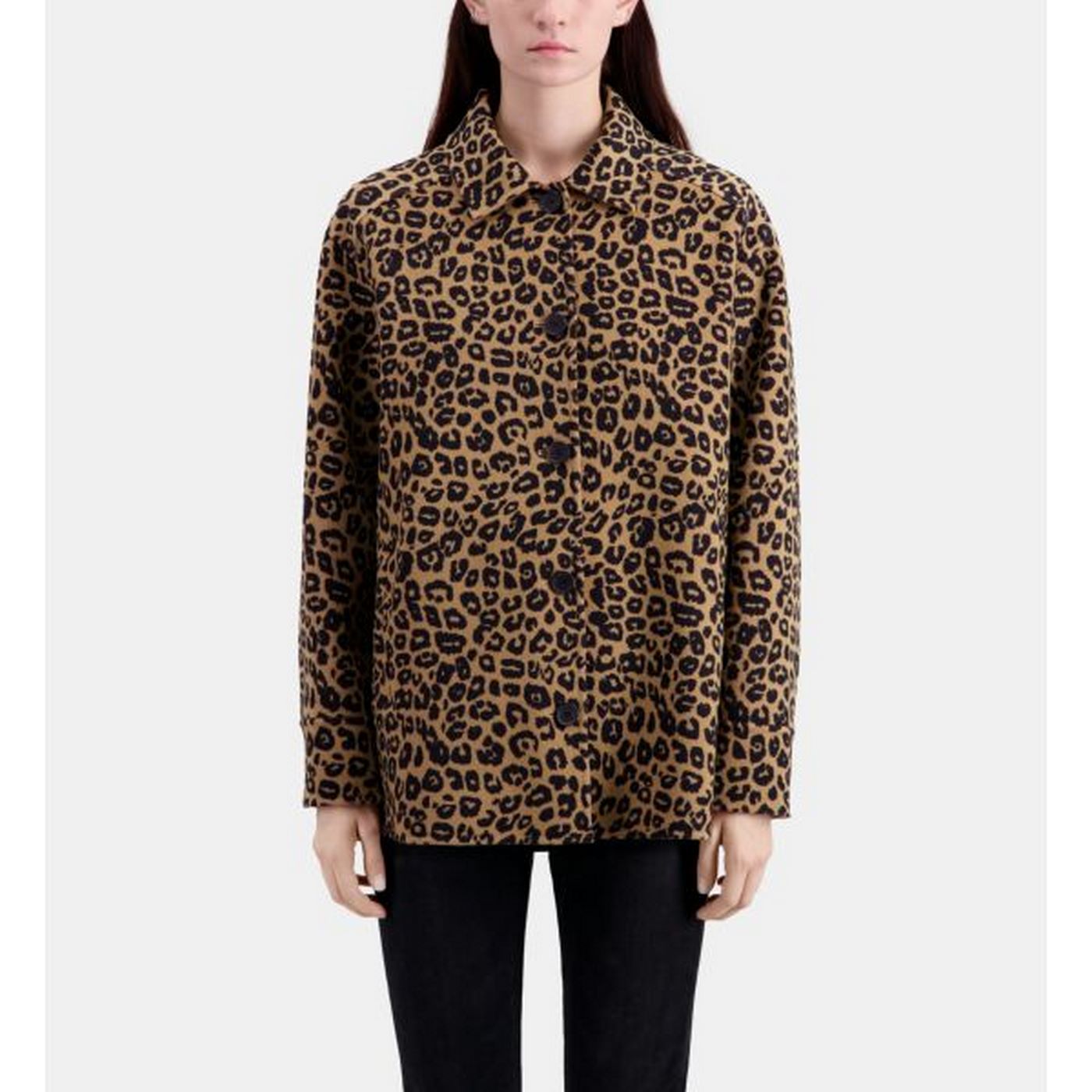 The Kooples - Camisa Exterior de Lana - Marrón y Negro - Mujer