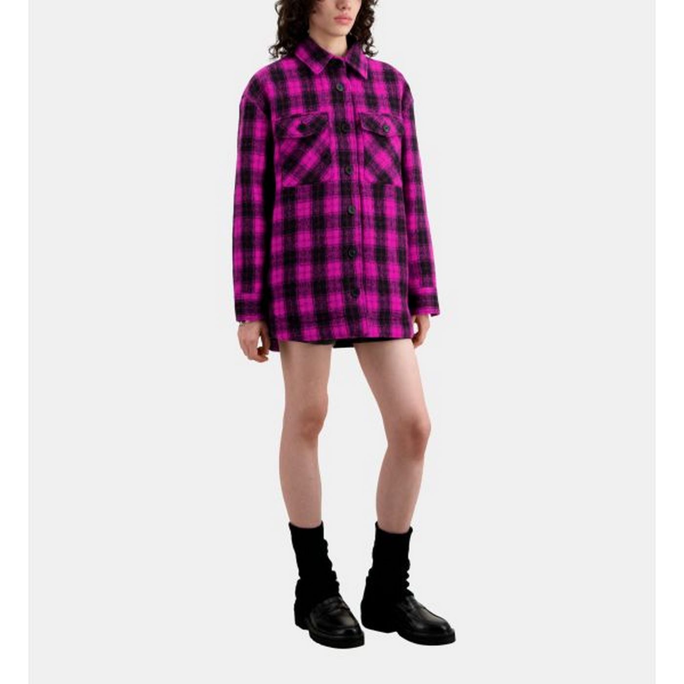 The Kooples - Camisa Exterior de Lana - Rosa - Mujer