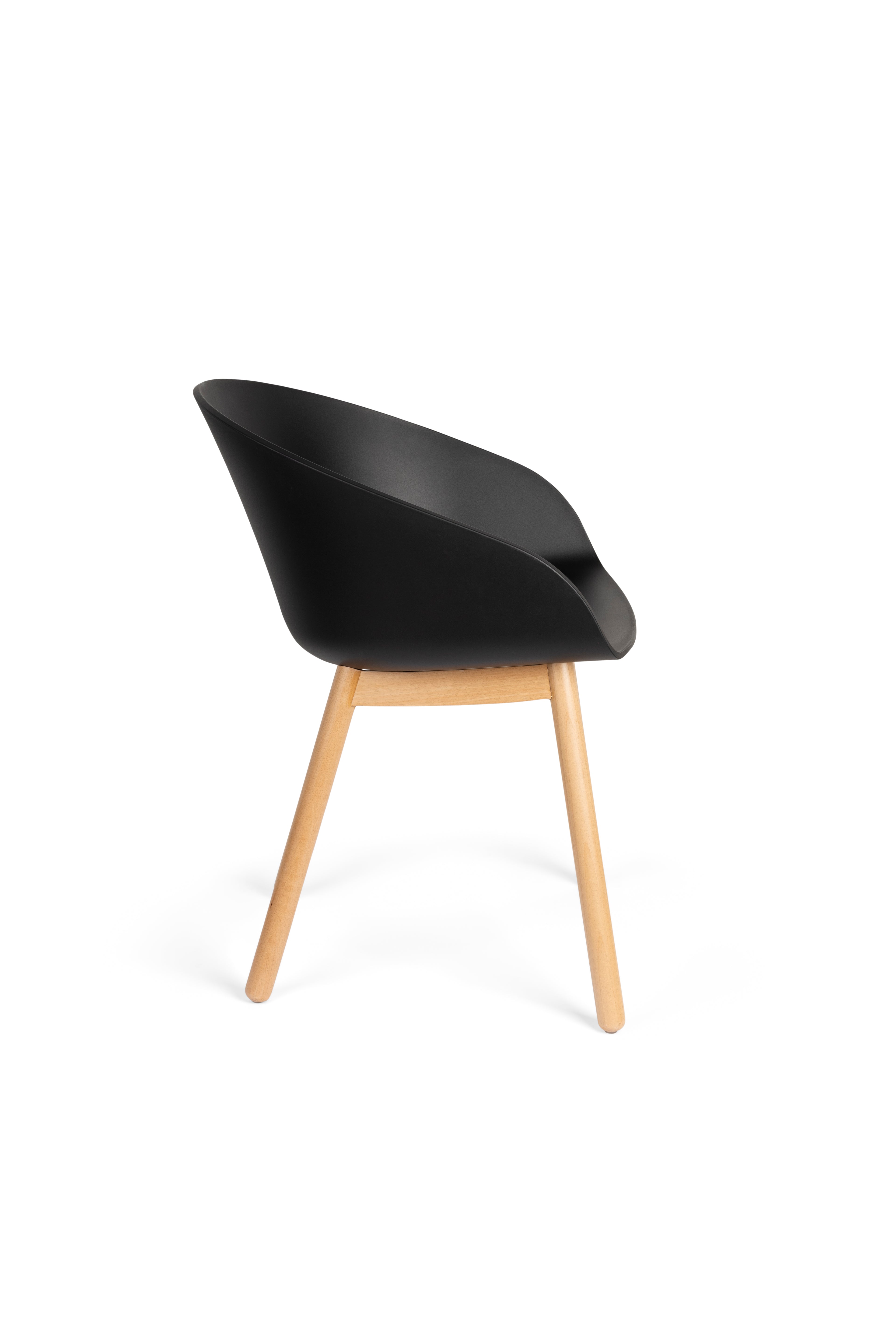 Void - Dining Room Armchair - Polypropylene Plastic - Black Oak