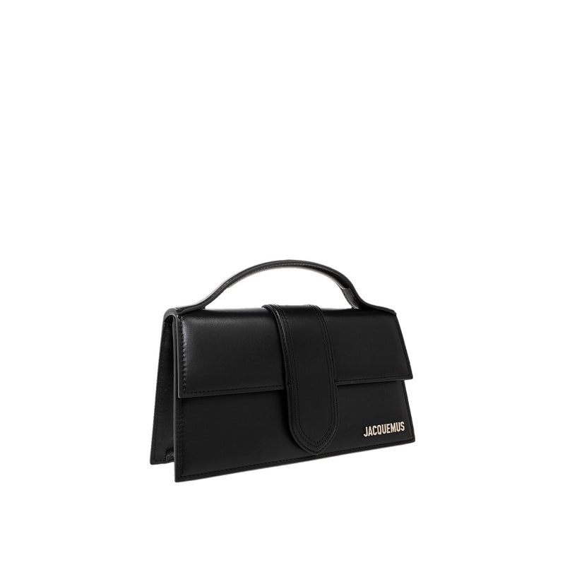 Sac Jacquemus Le Grand Bambino - Silver Logo - Femme - Black