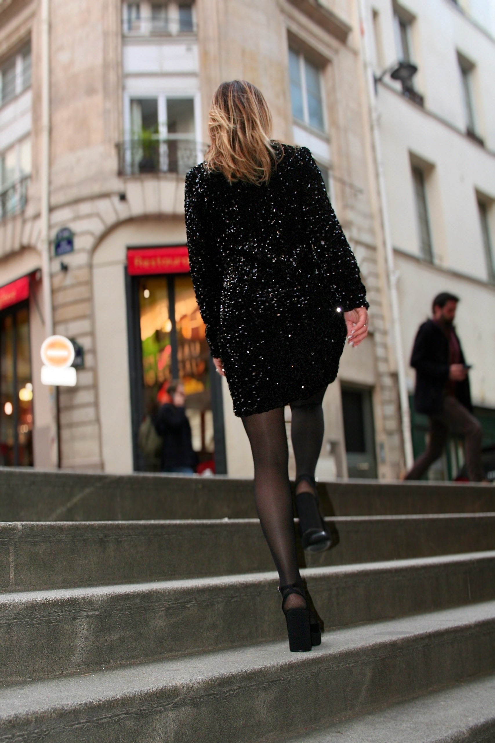 Robe De Savigny - Sequins Noirs