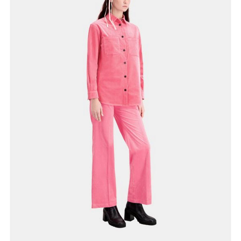 Sobrecamisa de terciopelo - Rosa - Mujer