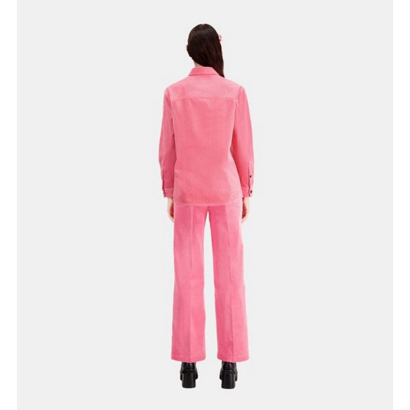 Sobrecamisa de terciopelo - Rosa - Mujer