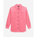 Sobrecamisa de terciopelo - Rosa - Mujer