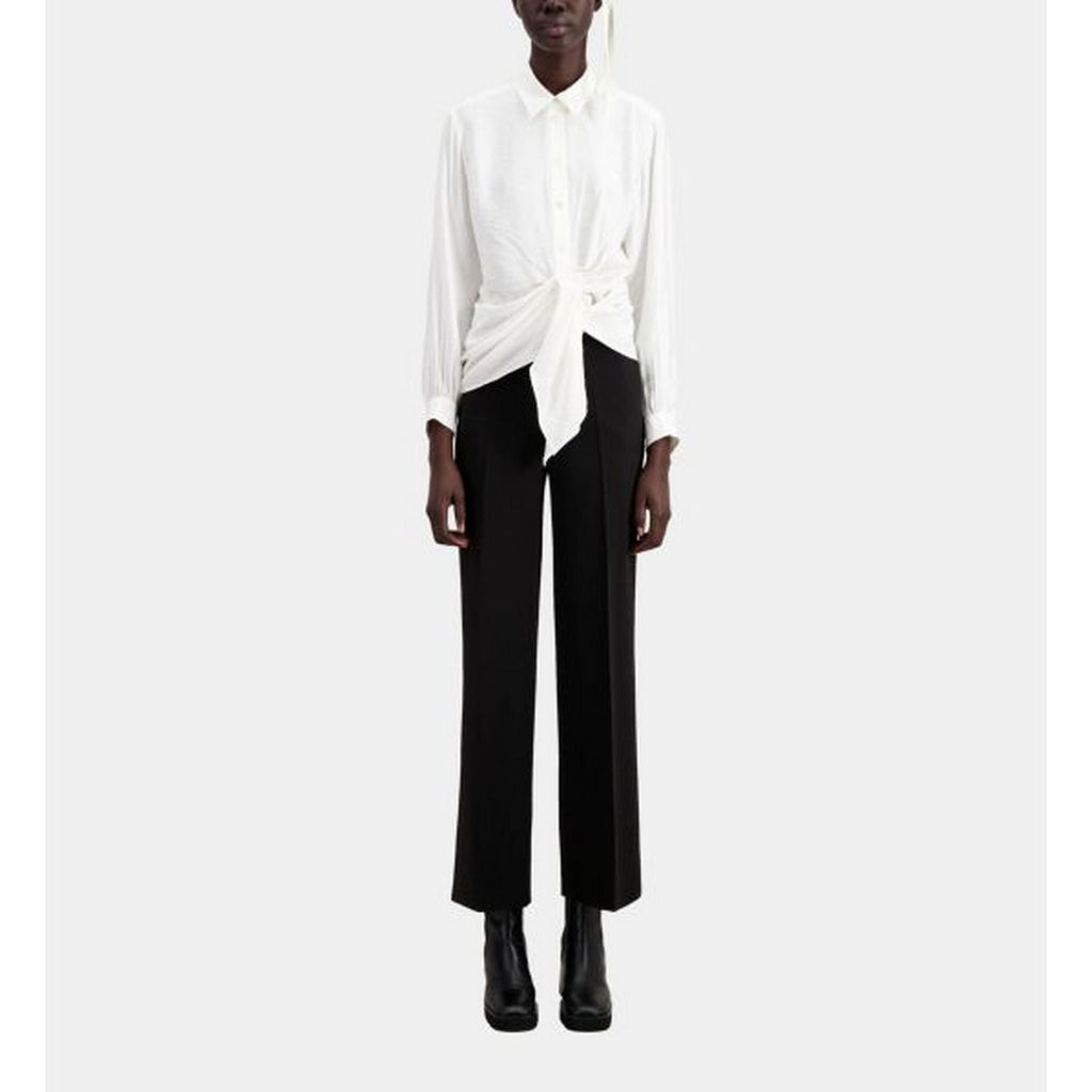 The Kooples - Knotted Draped Long-Sleeved Shirt - Women