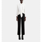The Kooples - Knotted Draped Long-Sleeved Shirt - Women