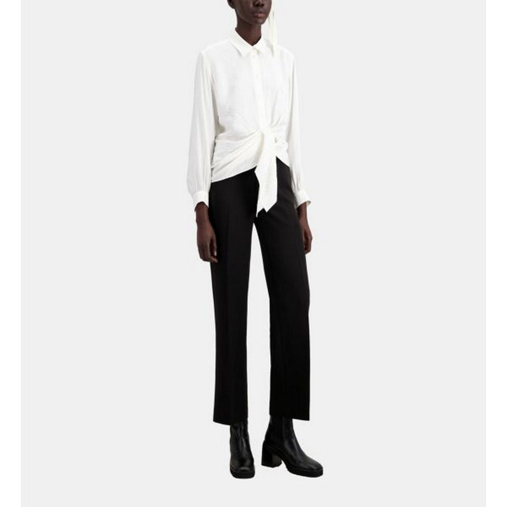 The Kooples - Knotted Draped Long-Sleeved Shirt - Women
